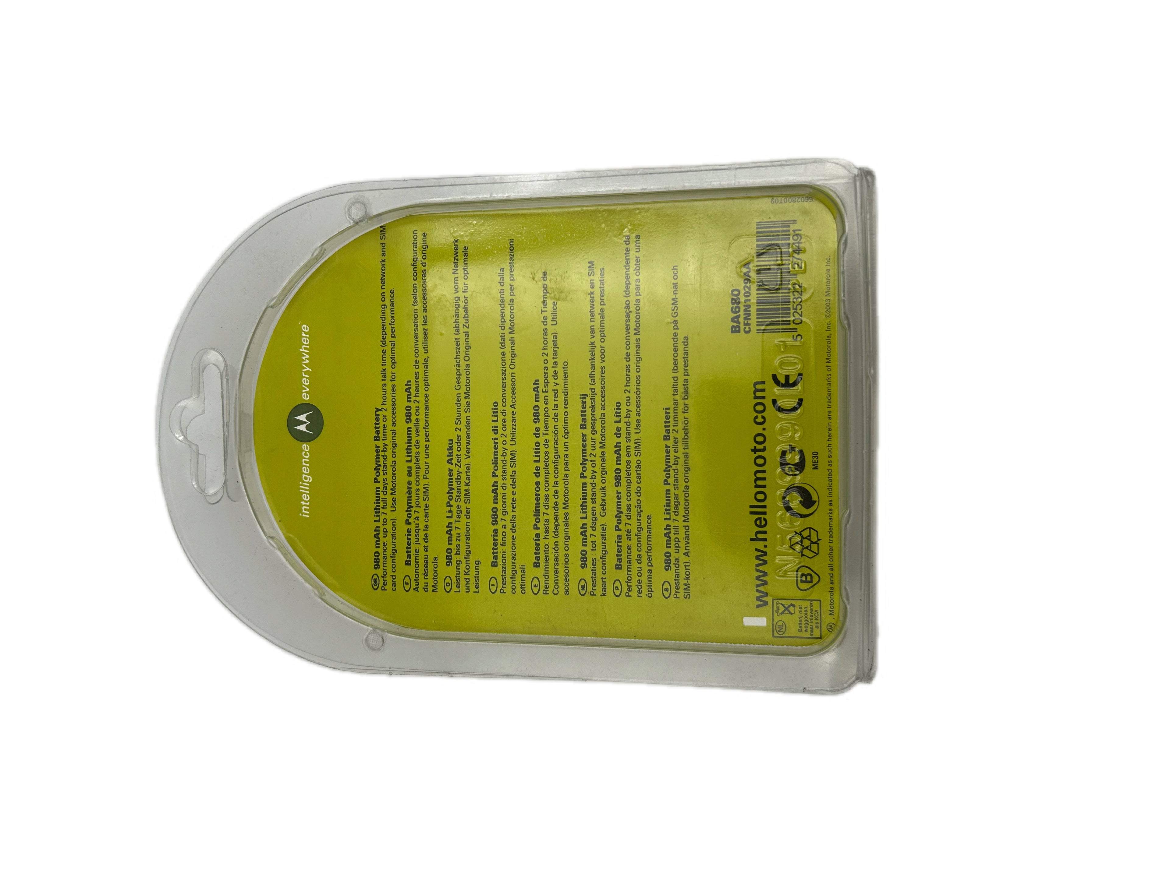 ORIGINALNI BATERIE MOTOROLA A830 A835 A920 A925 LI-POL 980mAh blister