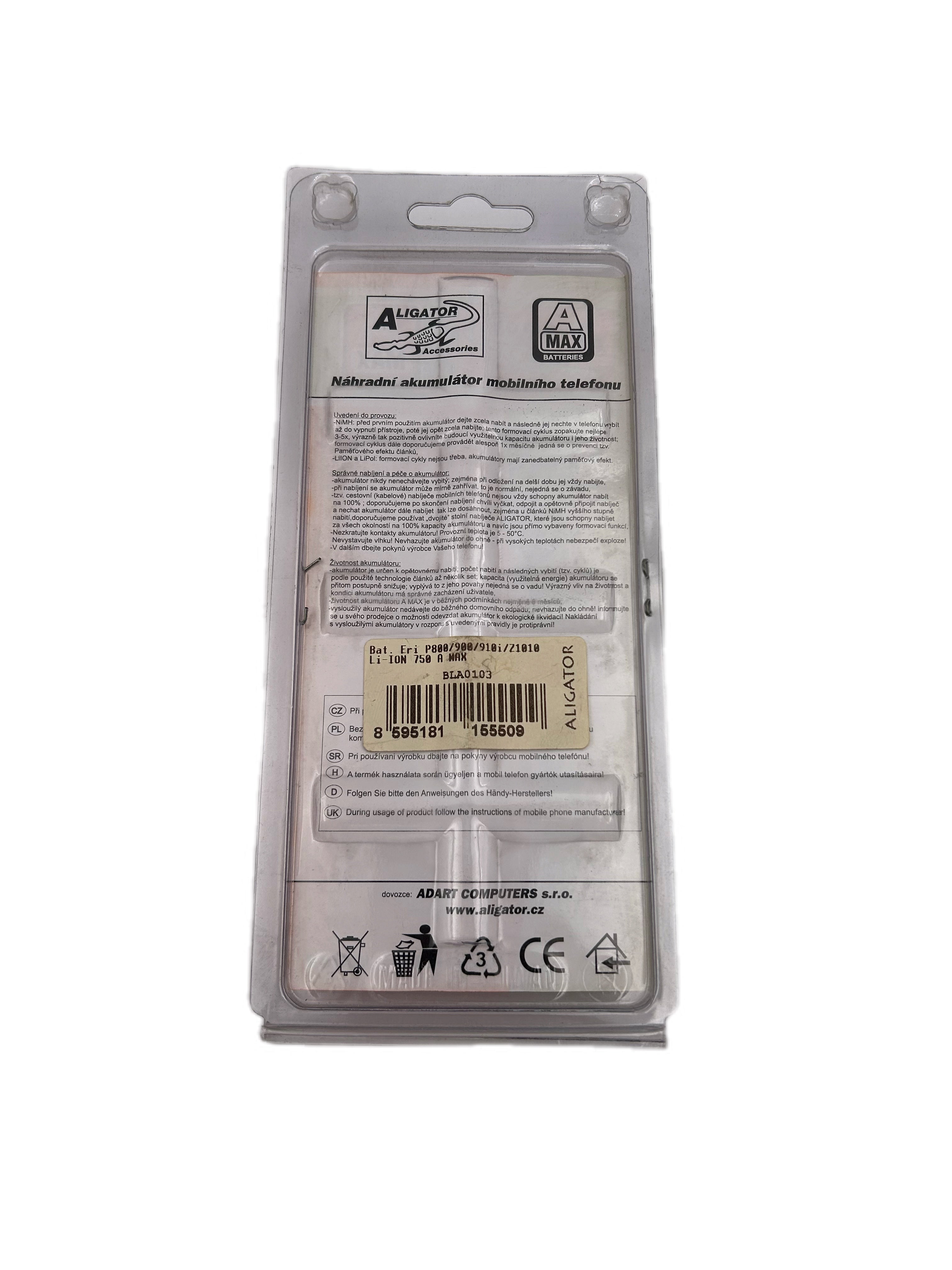 Ericsson P800 P900 910I Z1010 LI-ION 750mAh