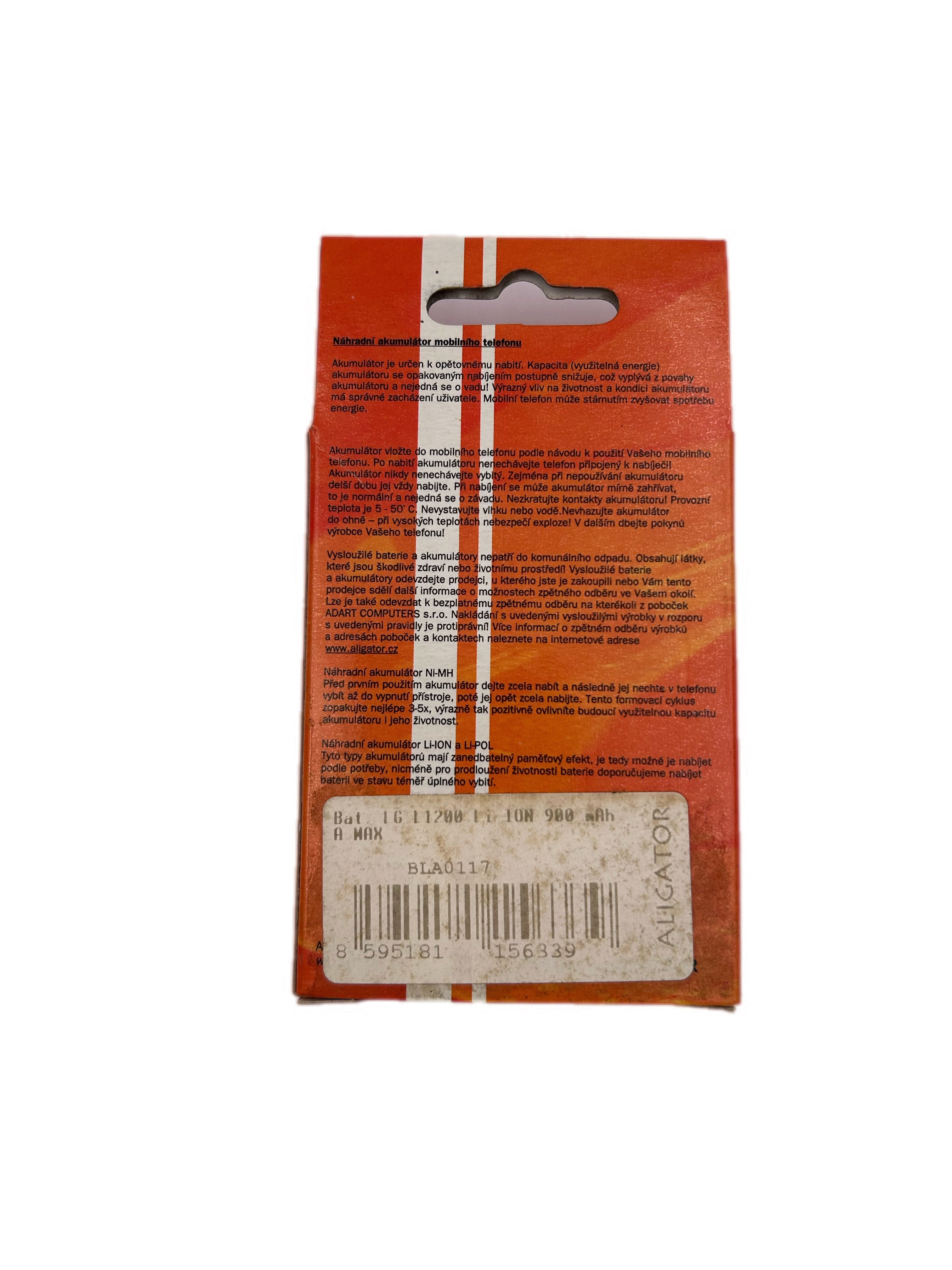 LG L1200 LI-ION 900mAh