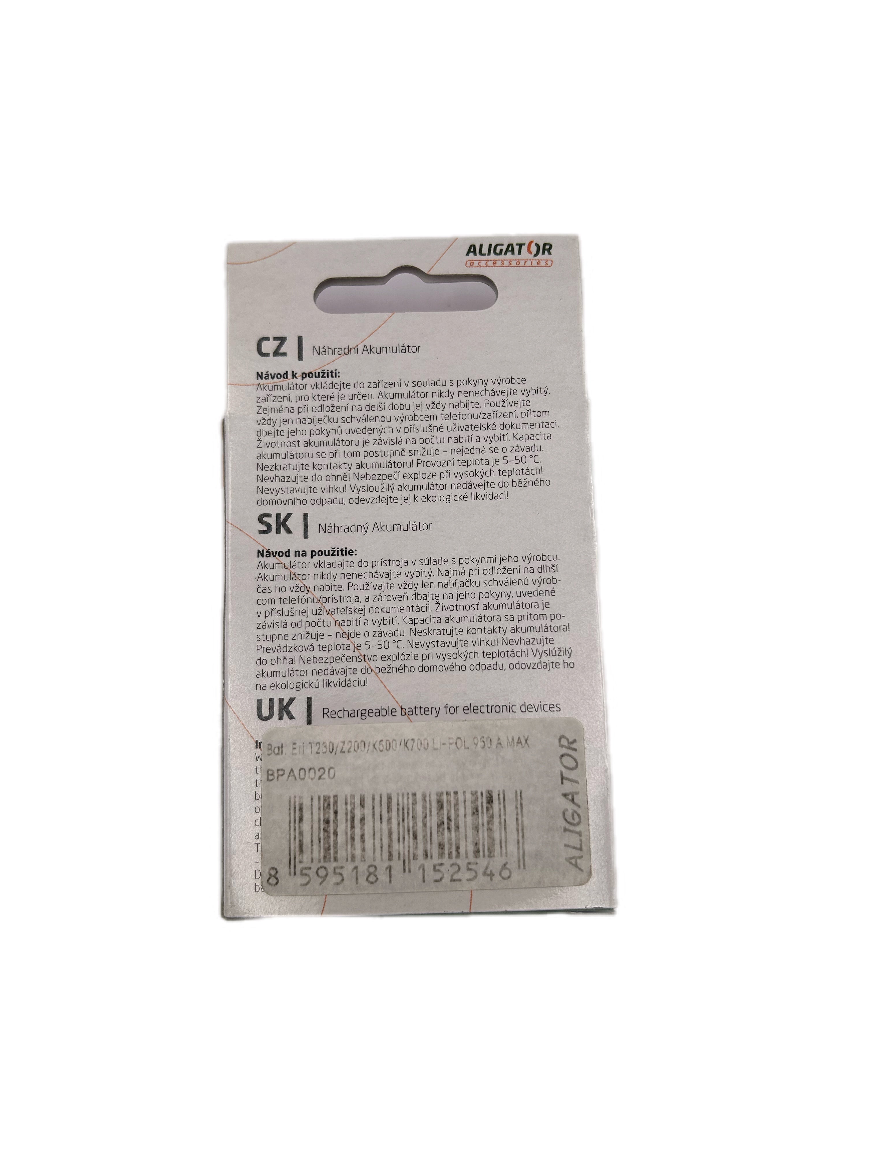 Ericsson T230 Z200 K500 K700 LI-POL 950mAh